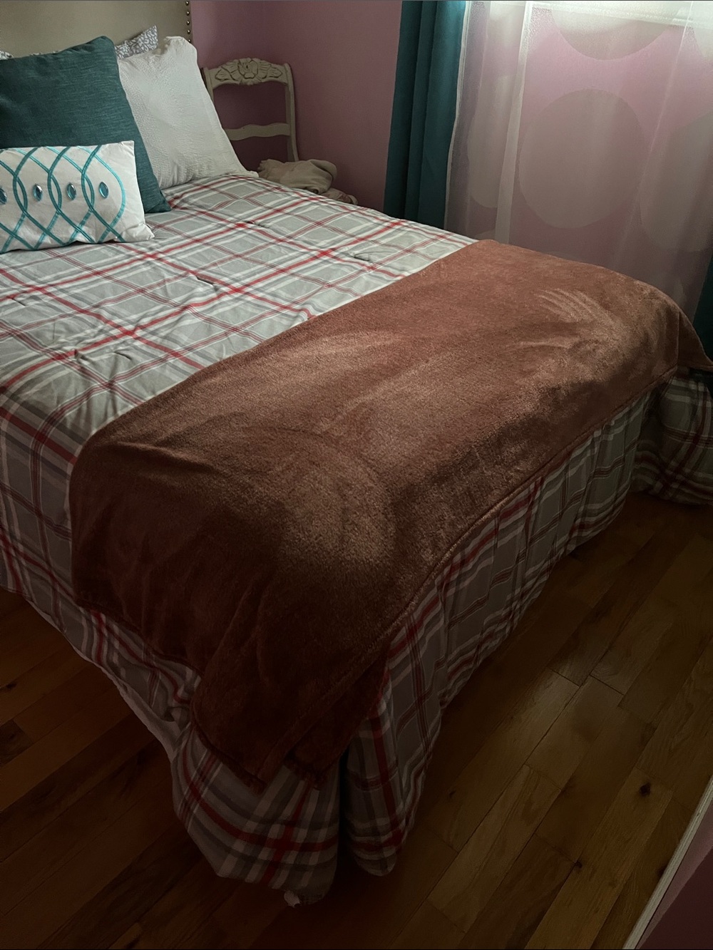 Plush  Throw Blanket in Rust Pink Made With Ecothead